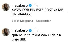 Macarena Achaga aprueba la amistad de Kenia Os y Juanpa Zurita.