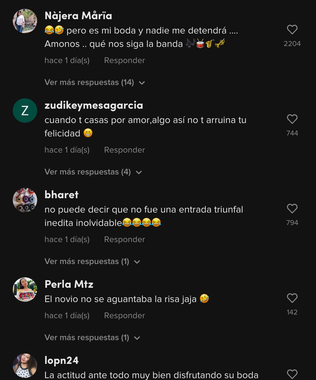 Comentarios caída de la novia