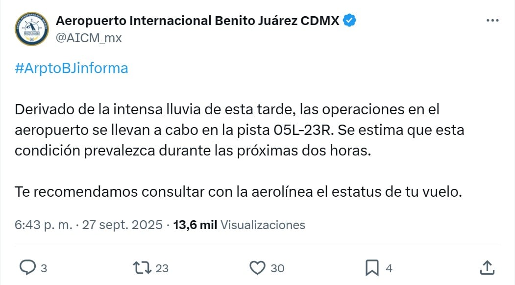 Lluvias en CDMX