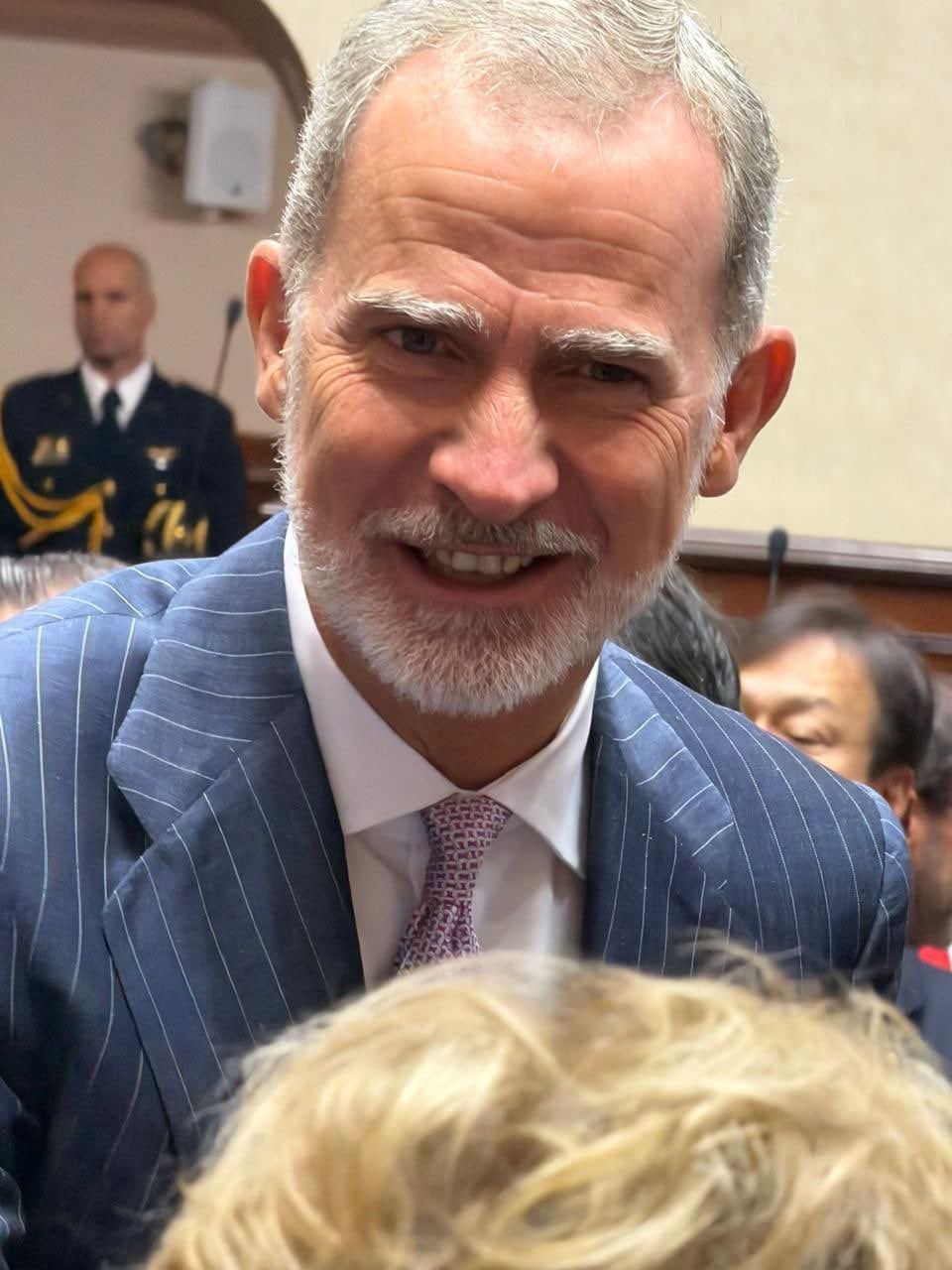 Vicente Fox saludó al rey Felipe VI de España