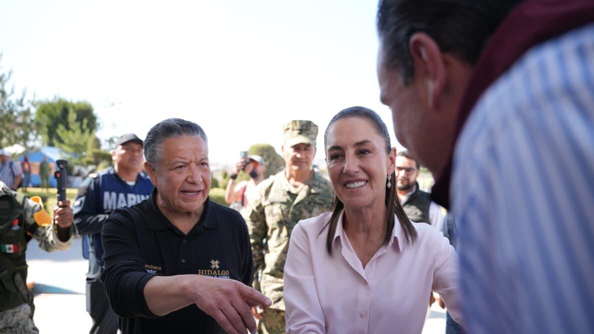 Julio Menchaca y Claudia Sheinbaum refuerzan acciones en Hidalgo para apoyar a familias afectadas por lluvias