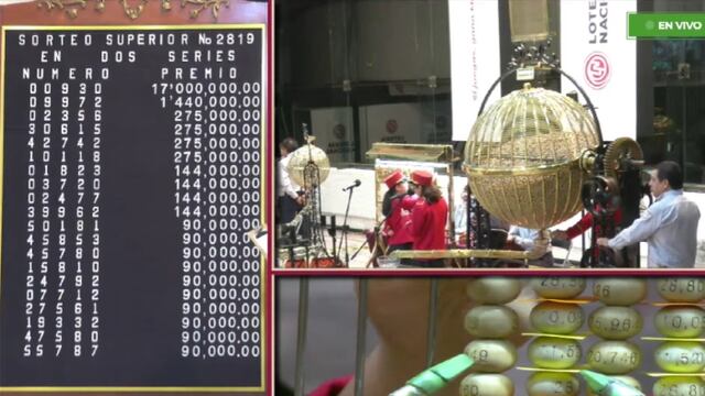 Resultados Sorteo Superior 2819 de Lotería Nacional: Ganadores de hoy 30 de agosto