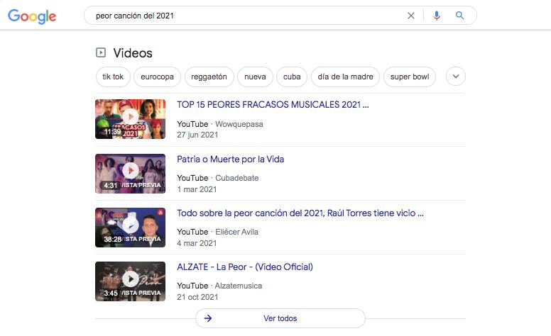 Peor canción del año según Google
