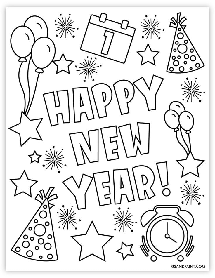Dibujos de Año Nuevo 2025