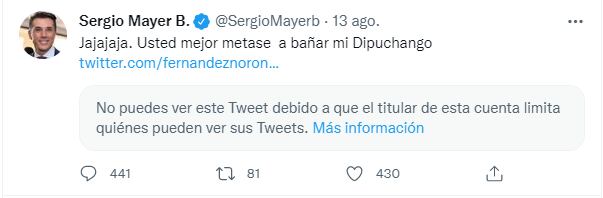 Sergio Mayer pelea con Noroña en Twitter