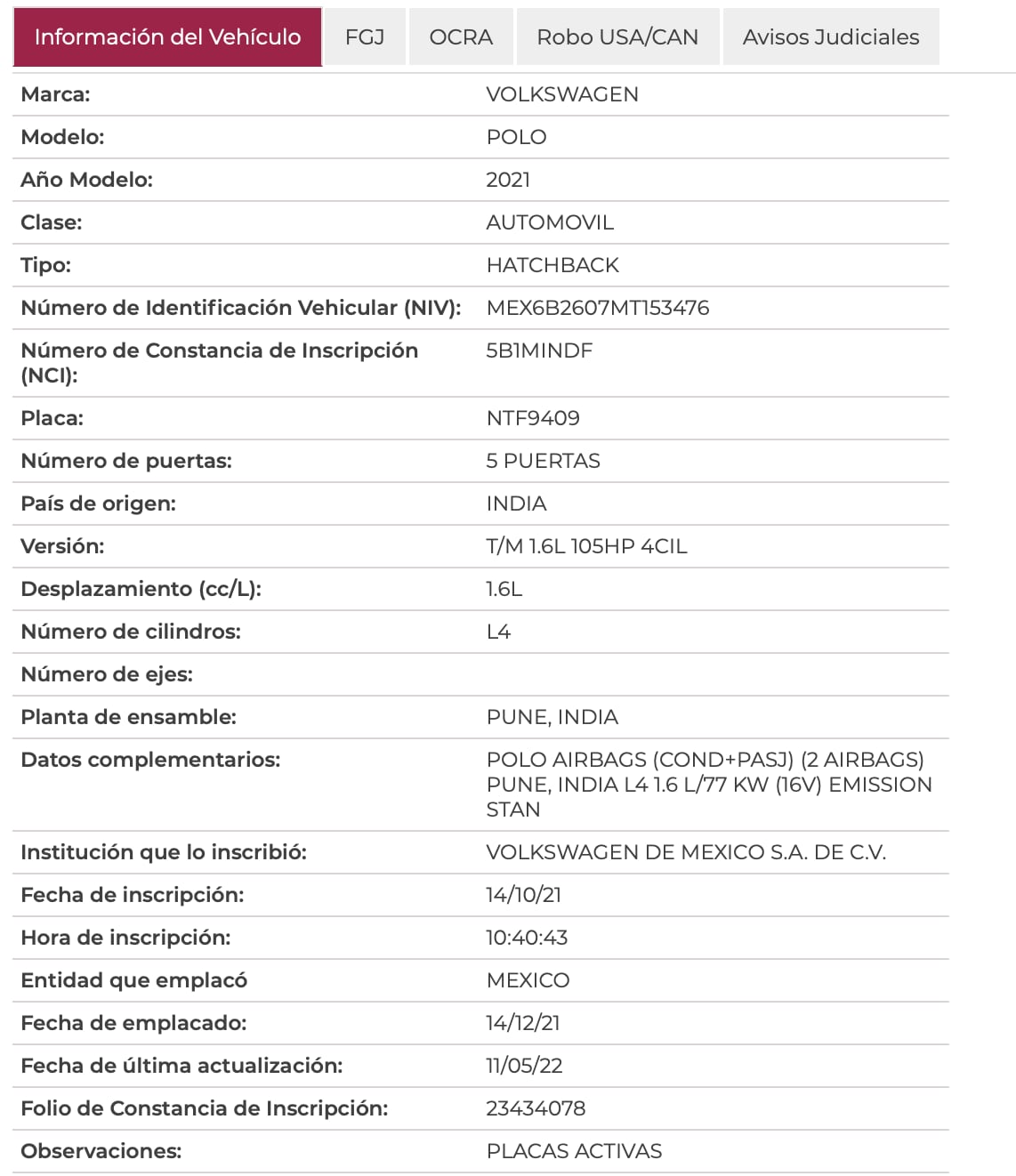 Información del vehículo de personas que espiaban afuera de casa de campaña de Xóchitl Gálvez