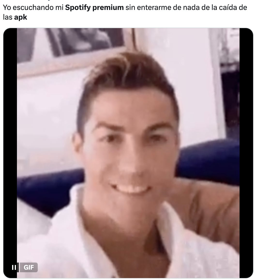 Memes de la caída de Spotify Premium APK