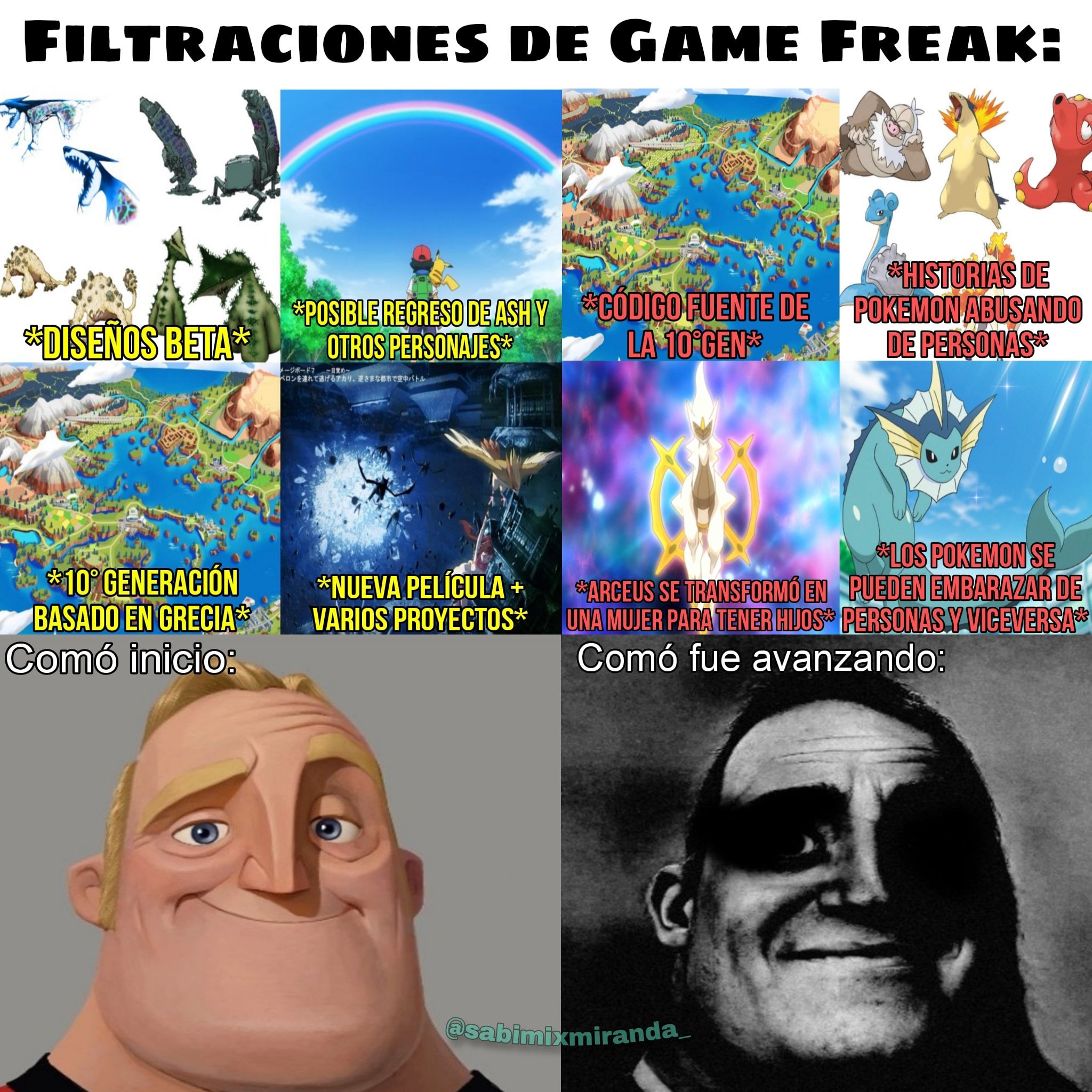 Memes perturbadores de las historias filtradas de Pokémon