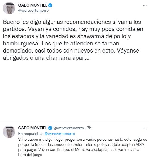 Werevertumorro da quejas sobre Qatar 2022.