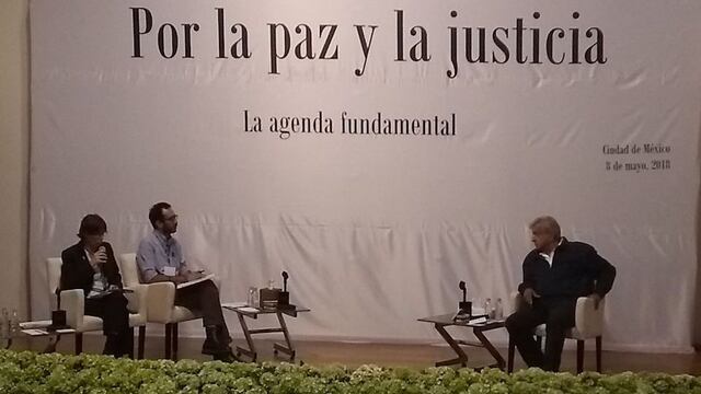 Andrés Manuel López Obrador participó en el "Diálogo por la paz y la justicia" en el Museo Memoria y Tolerancia