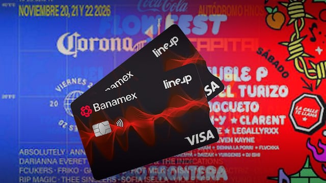 Tarjeta LineUp Banamex da 2x1 para Corona Capital 2026 y Flow Fest 2026