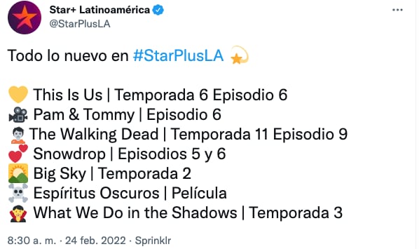 Estrenos en Star Plus