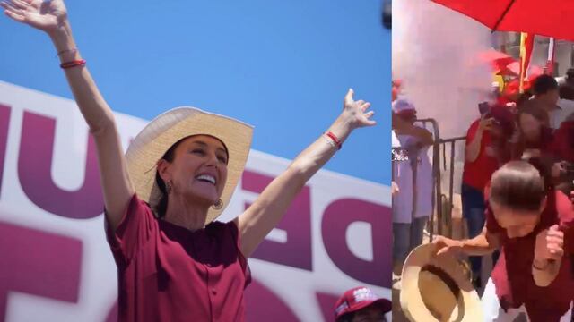 Claudia Sheinbaum se espanta por cohetón