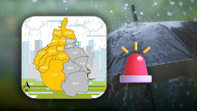 SGIRPC alerta por lluvias fuertes y granizo en 10 alcaldías de CDMX hoy 12 de junio de 2026