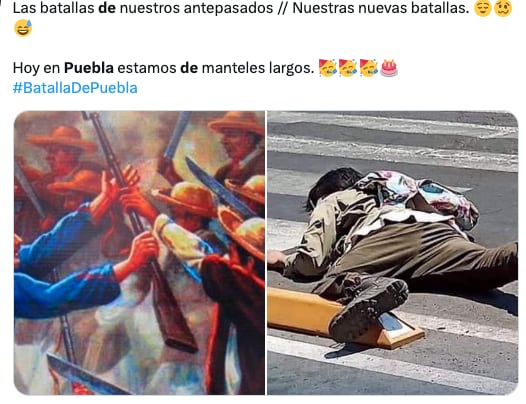 Memes recuerdan cual es la actual Batalla de Puebla este 5 de mayo