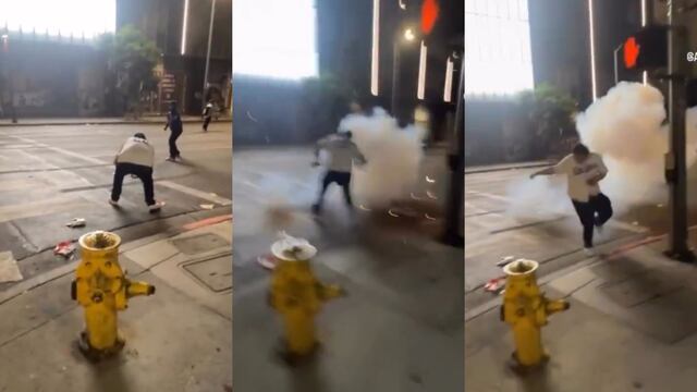 Fan de los Dodgers pierde la mano