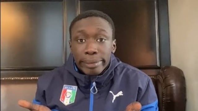 Khabane Lame con cara de decepción