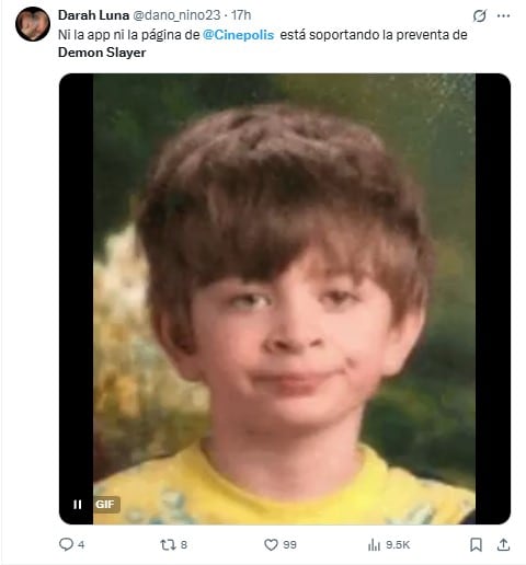 Memes enojado con Cinépolis por Demon Slayer: El Castillo del Infinito