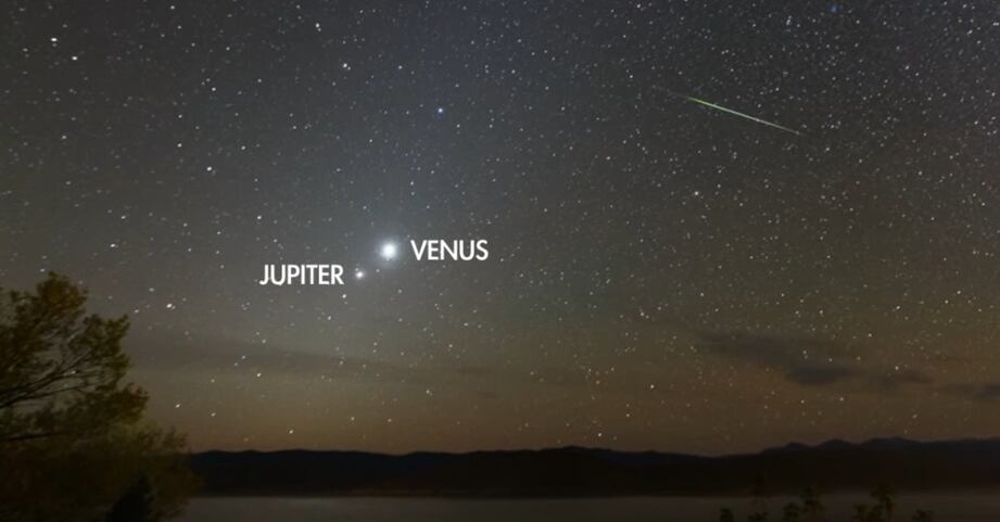 Conjunción Júpiter y Venus