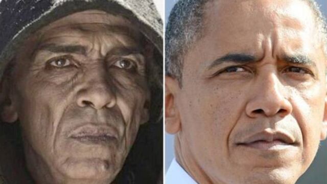 Mohamed Mehdi Ouazanni (el Diablo) y Barack Obama (el presidente de EU)