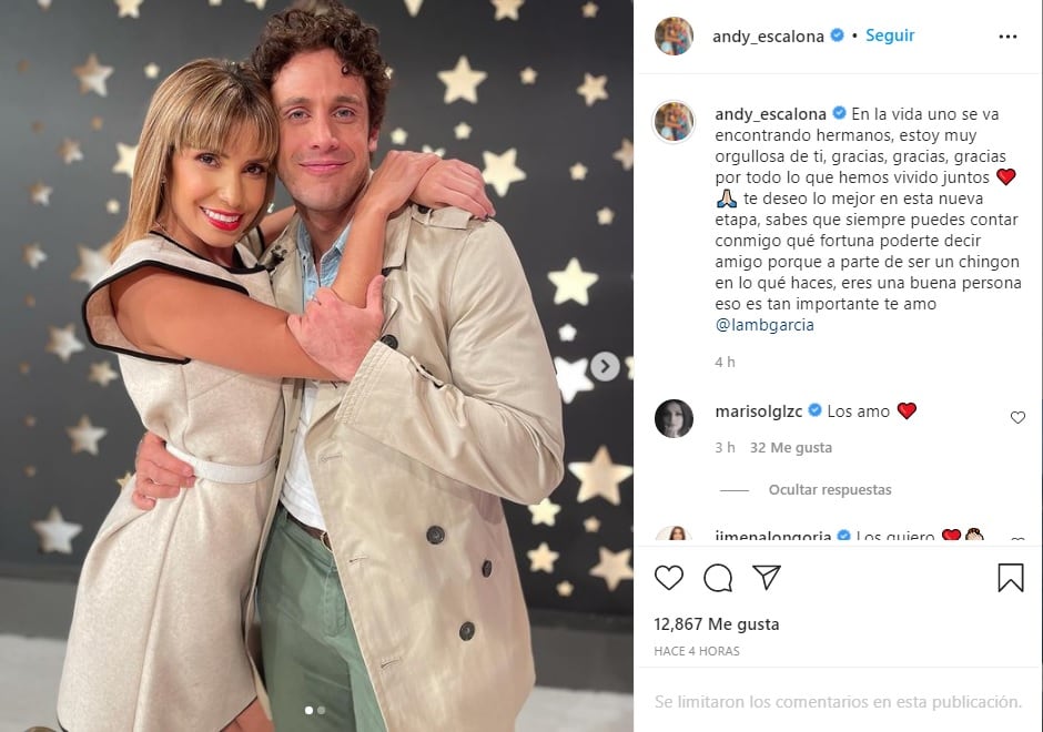 Andrea Escalona de despide de Lambda García