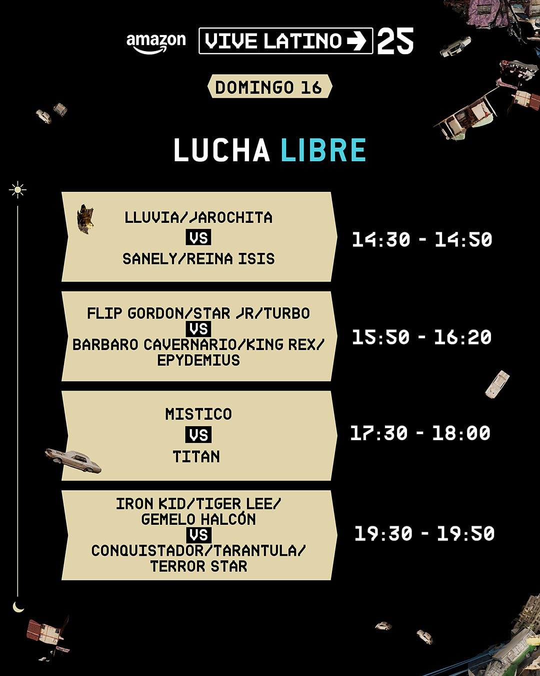 Vive Latino 2025 Horarios Domingo 16 Escenario Lucha Libre
