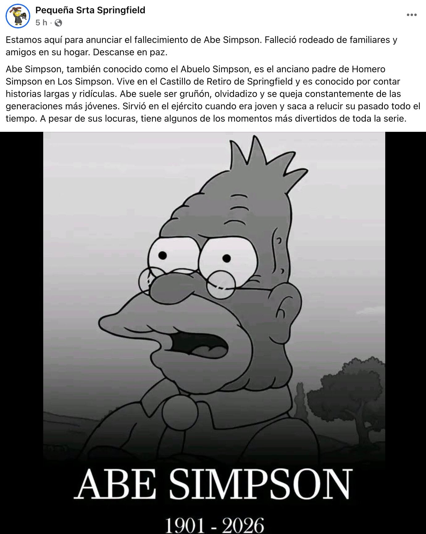 Muerte de Abe Simpson