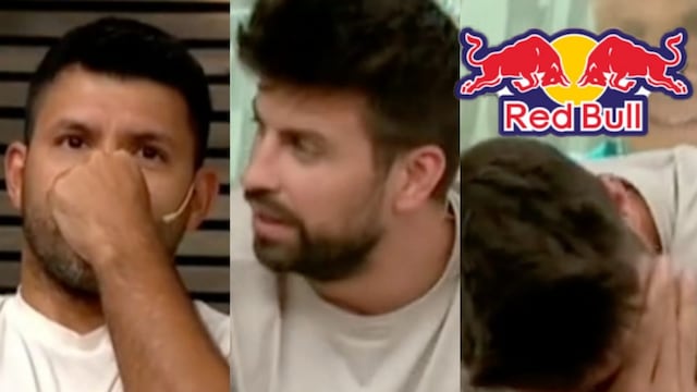 Kun Agüero le tira la promoción a Gerard Piqué de Red Bull