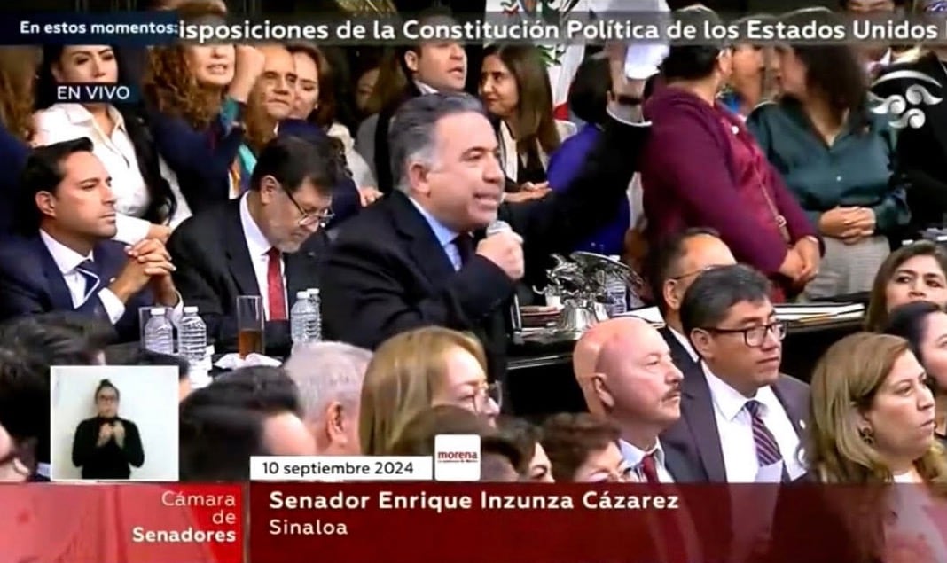 Enrique Inzunza en el Senado.