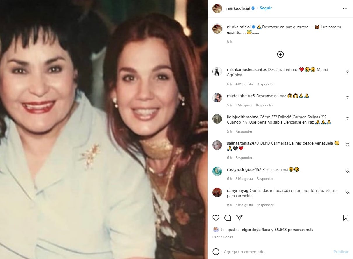 Niurka se despide de Carmen Salinas