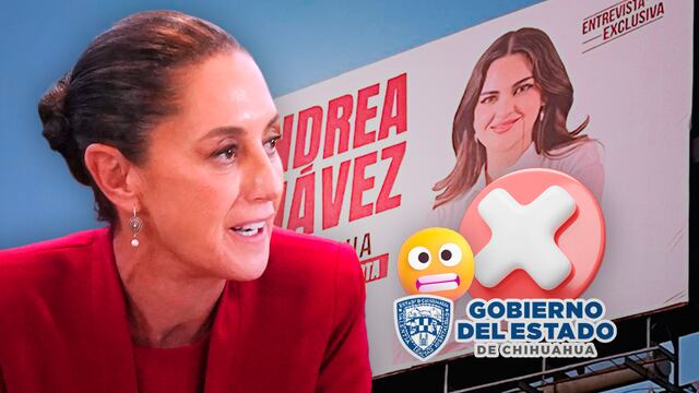 Bajan espectaculares de Andrea Chávez en Chihuahua