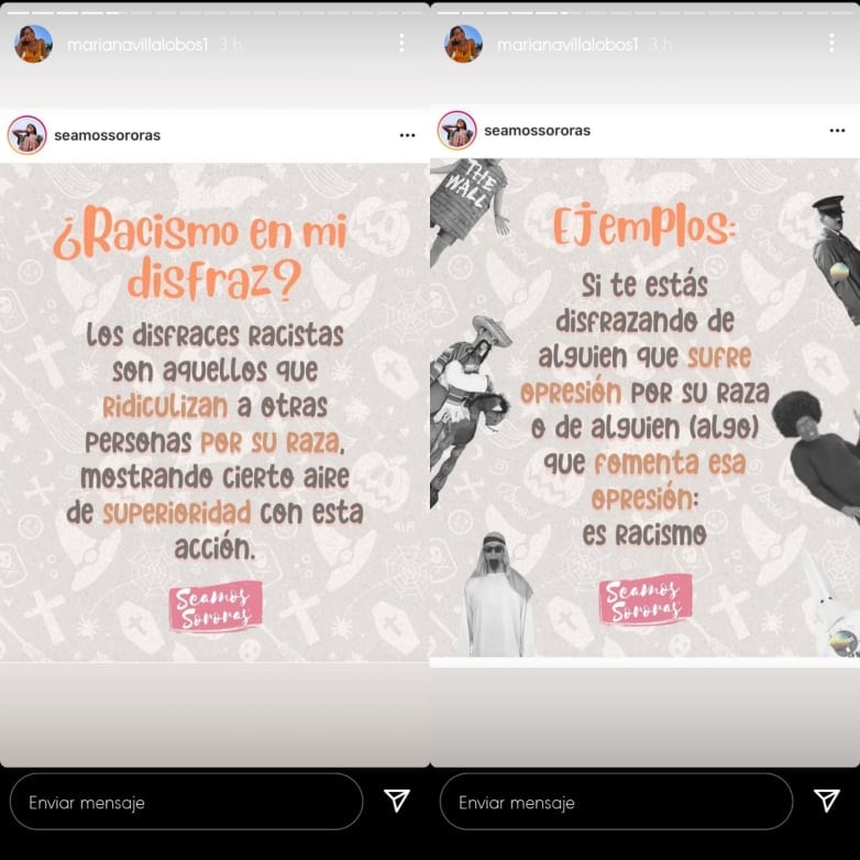 Mariana Villalobos comparte contenido de blackface.