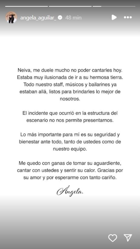 Ángela Aguilar cancela su participación en La Combinación Perfecta 6