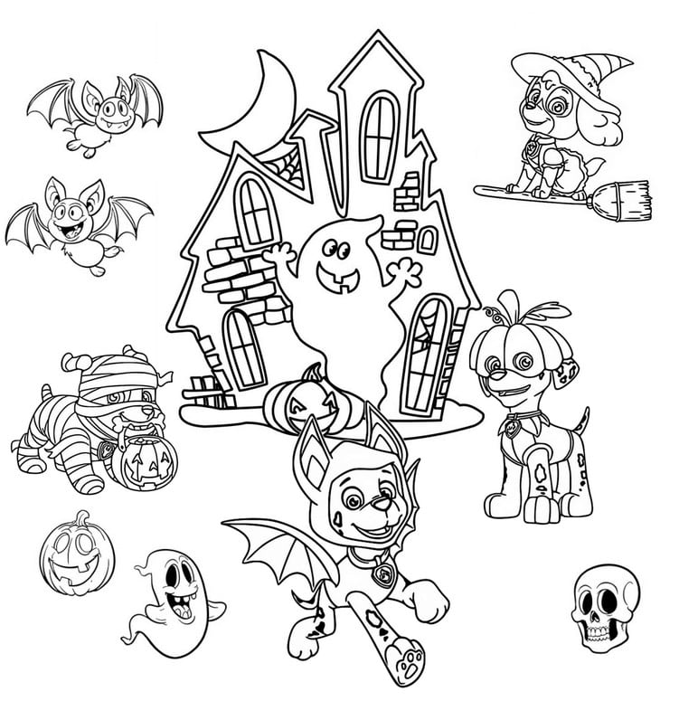 Dibujos de Paw Patrol Halloween