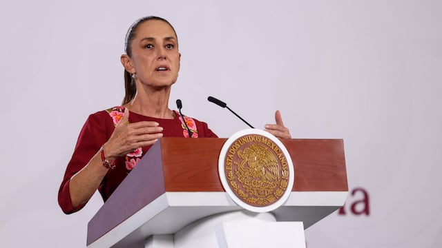 Claudia Sheinbaum Pardo en la conferencia Mañanera del Pueblo