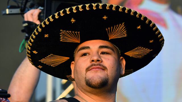 Andy Ruiz en la ceremonia de pesaje