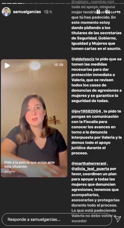 Mensaje de Samuel García