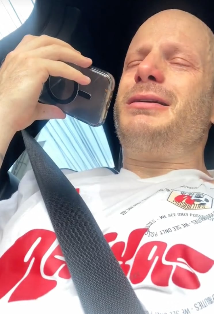 Facundo llora por su accidente