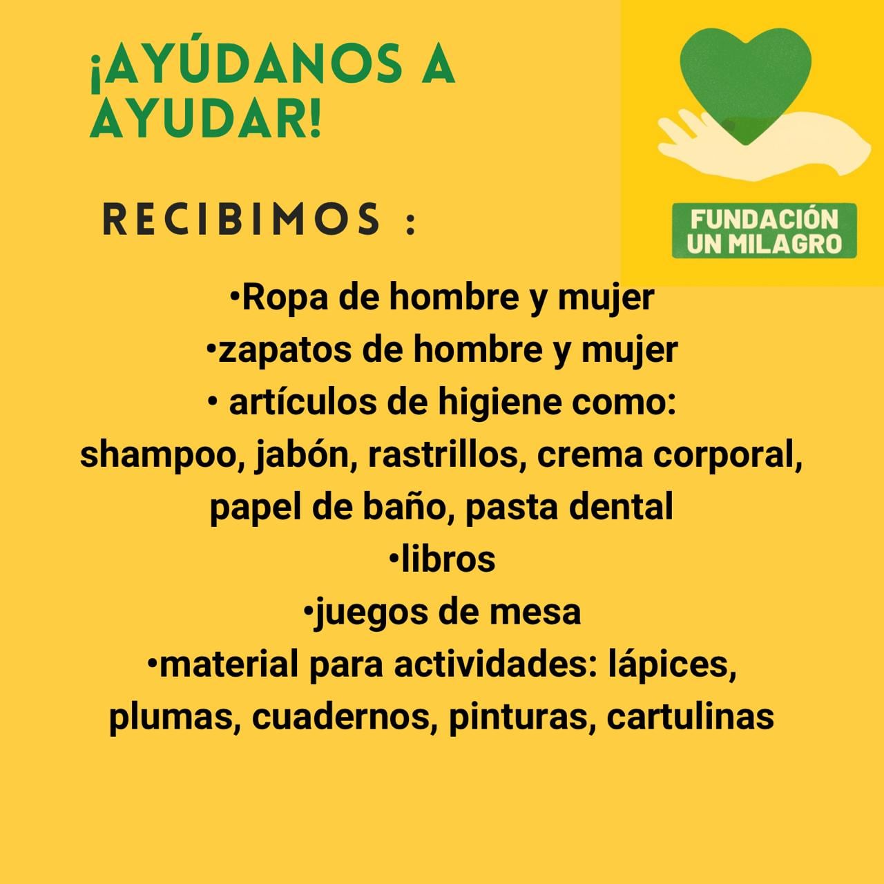 Artículos para donar