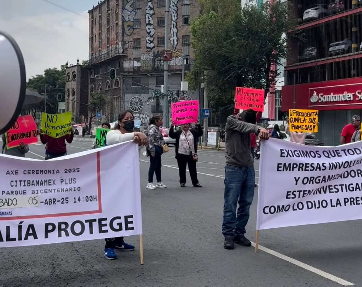 Protesta por suspensión de audiencia en caso Berenice Giles