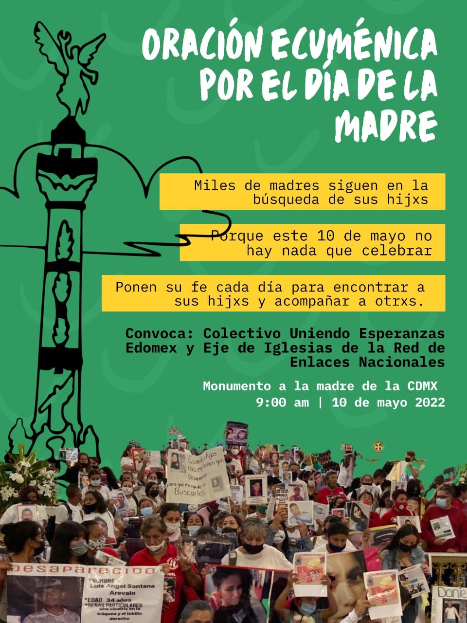 Protesta en el Monumento a la Madre