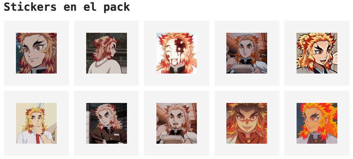 Stickers de Kyojuro Rengoku