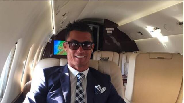 CR7 en Jet privado