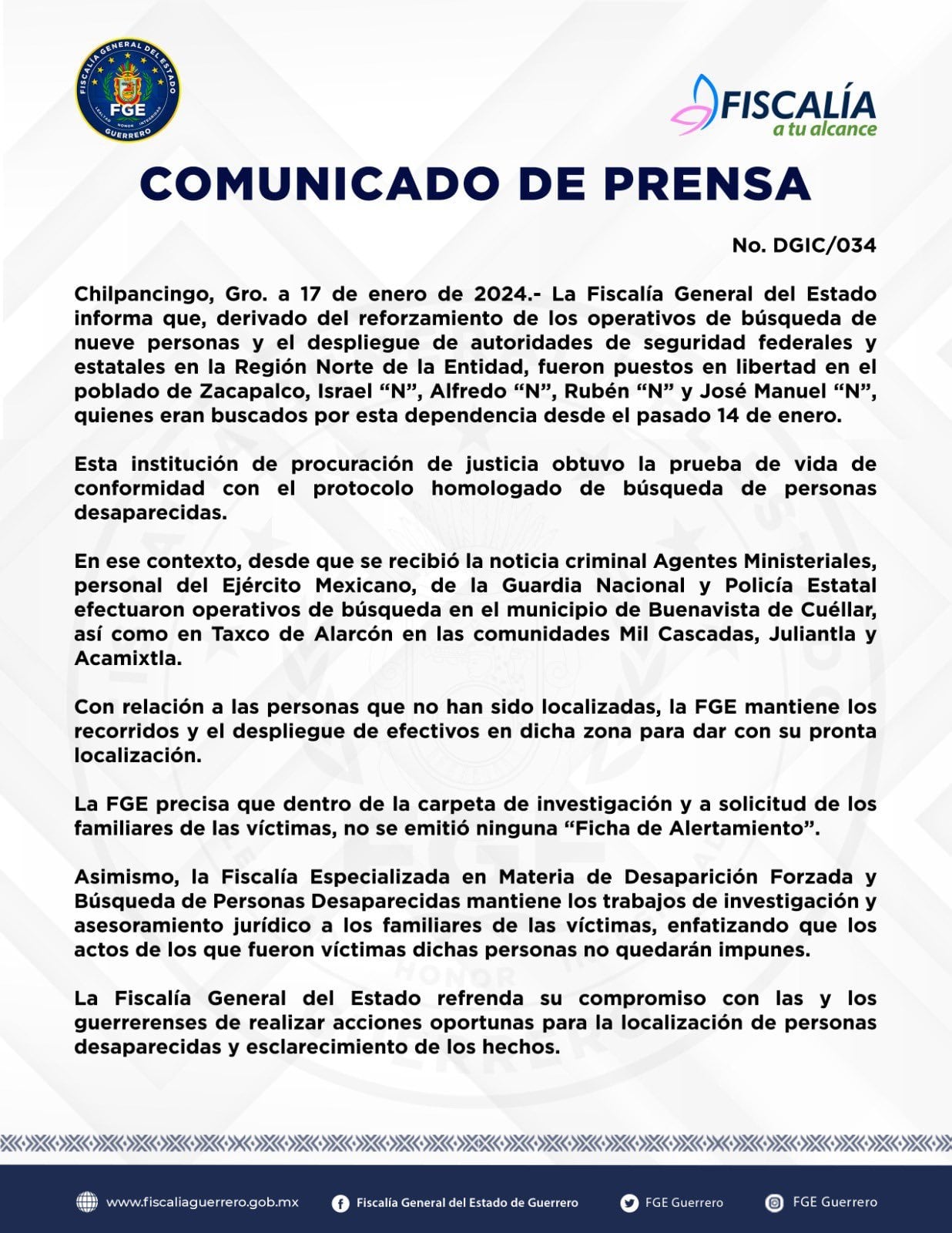 ¿Qué pasó en Santa Fe Tepetlapa, Guerrero? Liberan a 4 de los 9 secuestrados por encapuchados