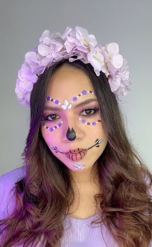 Maquillaje de catrina elaborado