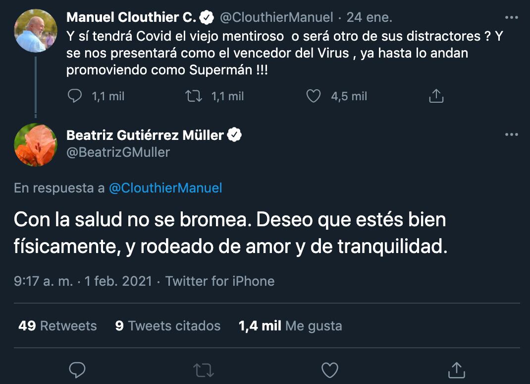 Tuit de Beatriz Gutiérrez