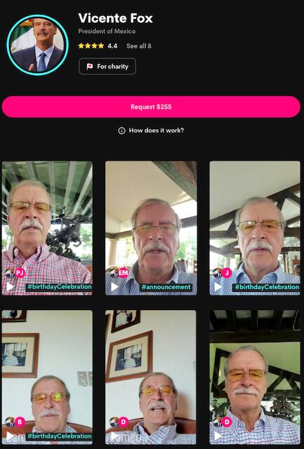 Perfil de Fox en Cameo