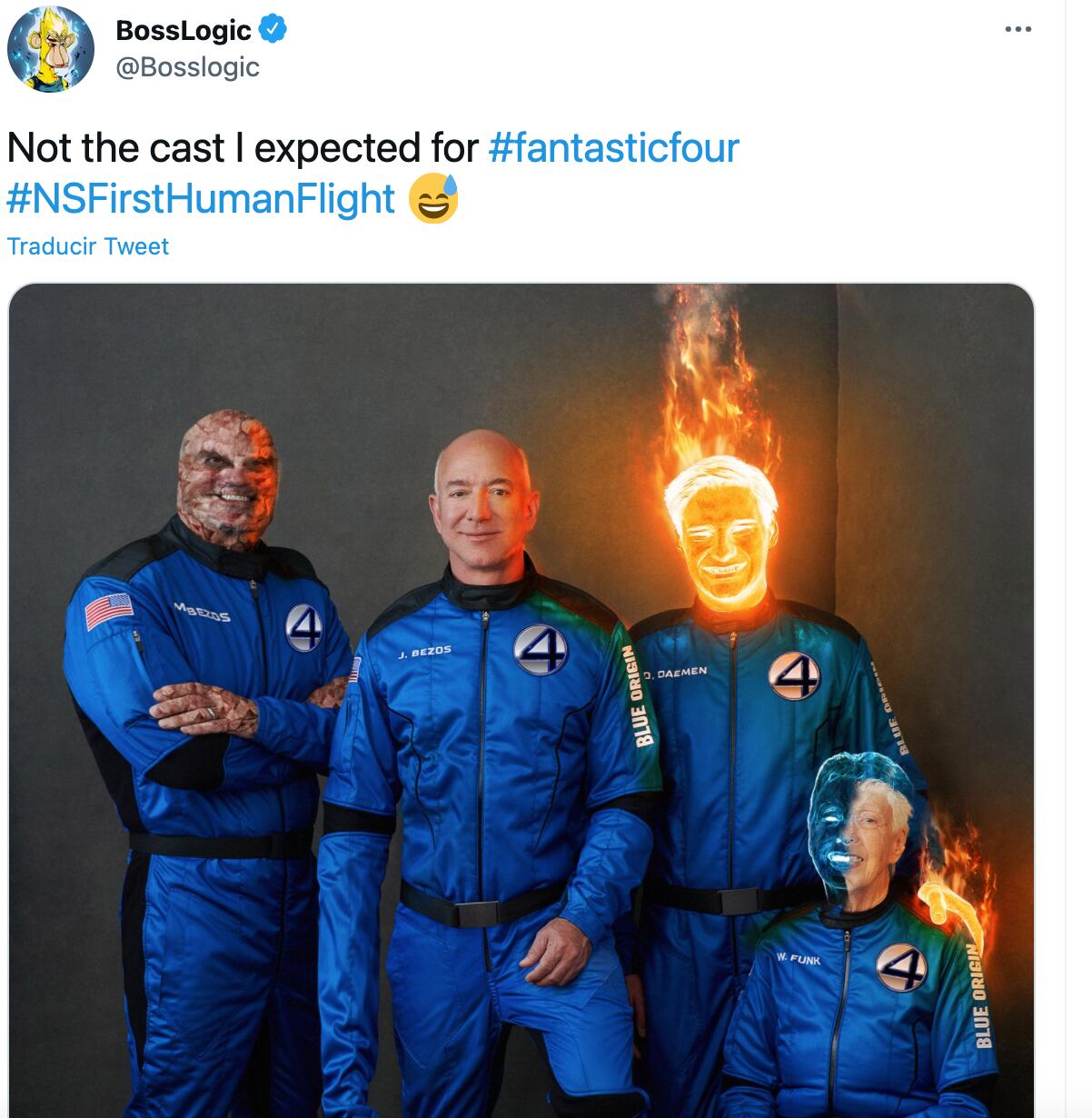 Meme sobre el viaje de Jeff Bezos