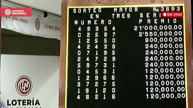 Resultados Sorteo Mayor 3893 de Lotería Nacional en vivo: ganadores de hoy 11 de julio