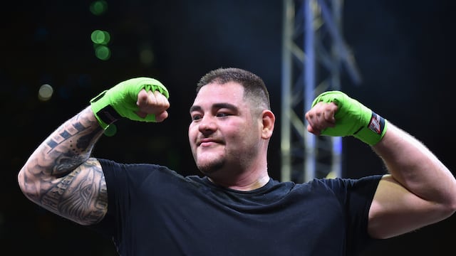 Andy Ruiz Jr. en un entrenamiento previo a la pelea vs Jacobs
